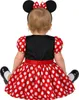 Costume da topo carnevale rosso a pois fascia bottone Anteprima dell’immagine prodotto 3