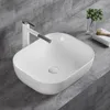 Umywalka nablatowa, ceramiczna, łazienkowa, biała, Podgląd zdjęcia produktu 8