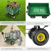 Chariot de jardin 550 kg - vert Voir les images du produit 5