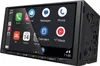 A close-up, angled view of a car multimedia receiver with a touchscreen displaying various app icons. Anteprima dell’immagine prodotto