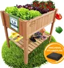 Coemo Hochbeet Kräuterbeet Holz mit Pflanzfolie 90 x 40 x Produktbild-Vorschau 1