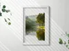 Grüne Flusslandschaft– Wandbild mit Rahmen – Gerahmtes Bild Produktbild-Vorschau 2