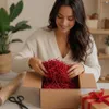 Rot Papierfüllmaterial 100 g – Dekofüllung für Geschenkkörbe, Boxen & Pakete Produktbild-Vorschau