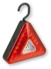 A red triangular warning light with a black hook on a white background. Produktbild-Vorschau