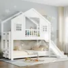 OKWISH Lit Superposé Enfant 90x200 cm - Lit Cabane avec Voir les images du produit 3