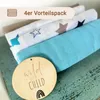 4er Set Musselin Mullwindeln, 100% Baumwolle, 120x120 cm, Produktbild-Vorschau 3