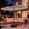 COSTWAY Doppelsonnenschirm 375x200cm, Gartenschirm mit Produktbild-Vorschau 10