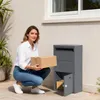 Skrzynka na listy Wiltec szara 410 x 220 x 750 mm, skrzynka Podgląd zdjęcia produktu 16