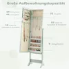 COSTWAY Szafka na biżuterię, uchylna, stojak na biżuterię z Podgląd zdjęcia produktu 5