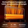 Riscaldatore elettrico in vetro Wiltec 2000 W, convettore Anteprima dell’immagine prodotto 4