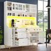 Armoire haute Flieks avec casier à bouteilles et Voir les images du produit 2