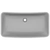 vidaXL Luxus-Waschbecken Rechteckig Matt Hellgrau 71x38 cm Produktbild-Vorschau 3