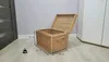 Cesto di vimini da 60 cm con coperchio. Cassapanca di Anteprima dell’immagine prodotto 2