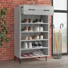vidaXL Schuhschrank Grau Sonoma 60x35x105 cm Holzwerkstoff Produktbild-Vorschau 3