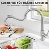 Grifo de cocina extensible AjieQaQ, acero inoxidable 304 Vista previa de la imagen del producto 2