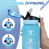 AOHAN Trinkflasche 1L BPA-frei mit Strohhalm und Produktbild-Vorschau 4