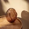 HOMLA SWIRL Vase aus gedrehtem Glas braun 17x21 cm Produktbild-Vorschau 5
