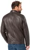Ross & Cole Herren Lederjacke mit Stehkragen aus weichem Produktbild-Vorschau 2