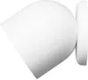 A white security camera mounted on a white wall. Voir les images du produit
