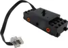 A black LEGO Technic train motor with a black cable and a clear connector. Náhled obrázku produktu