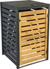 dobar Mülltonnenverkleidung 120 L, schwarz-braun, Produktbild-Vorschau 1