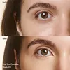 A split image showing a before and after comparison of under-eye concealer application. Voir les images du produit