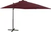 vidaXL Parasol świetlny z oświetleniem LED 250 cm Bordowy Podgląd zdjęcia produktu 7