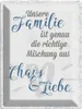 vianmo Blechschild 40x30 cm unsere Familie Chaos Liebe Produktbild-Vorschau 1