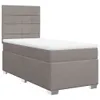 Hochwertig Boxspringbett mit Matratze Taupe 100x200 cm Produktbild-Vorschau 3