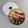 Wanduhr - Rund - Glasuhr - Pilze Mahlzeit Natur Glas - Produktbild-Vorschau 2