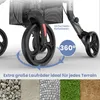 ELONEO 2in1 Rollstuhl Rollator faltbar und leicht mit Sitz, Produktbild-Vorschau 10