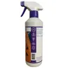 A white spray bottle with a purple trigger and cap, showing a label with product information and graphics. Produktbild-Vorschau