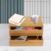 Bambusový organizér na psací stůl Desk Box Desk Butler se Náhled obrázku produktu 7