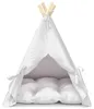Pet teepee s polštářem Bílá 50 x 50 x 60 cm Polyester Náhled obrázku produktu 5
