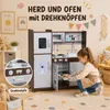 Drevená kuchynka na hranie Baby Vivo - Toni v hnedej farbe Náhľad obrázku produktu 4