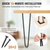 VEVOR sada 4 stolových nôh podnož 482 mm vysoká 110x110 mm Náhľad obrázku produktu 6