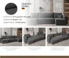 Idohome Ecksofa-Wohnzimmer Sofa mit Schlaffunktion und Produktbild-Vorschau 9