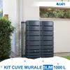 4rain Réservoir Mural Ensemble SLIM 1000 L, gris graphite 2 Voir les images du produit 2