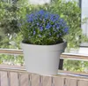 Balkon Geländer Blumentopf oval - grau / 40 cm - Geländer Produktbild-Vorschau 4