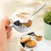 Katzentasse mit Untertasse und Rührer - Set für Produktbild-Vorschau 3