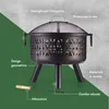 Vonhaus Vuurkorf van ronskleurig Staal met Geometrisch Productafbeelding-voorbeeld 7