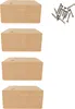 Four wooden furniture feet and a pile of screws are arranged on a white background. Náhľad obrázku produktu