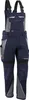 A pair of navy and gray work overalls is shown against a white background. Produktbild-Vorschau