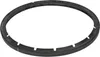 A black rubber ring with cutouts around the edge, presented on a white background. Anteprima dell’immagine prodotto
