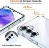 Close-up of a clear phone case highlighting its protective features for the camera and screen. Produktbild-Vorschau
