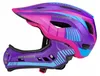 Kinderfahrradhelm mit abnehmbarem Maul Größe S - lila-rosa Produktbild-Vorschau 2