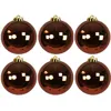 6 boules d'arbre de Noël XL Boules d'arbre de Noël brunes Ø Voir les images du produit 1
