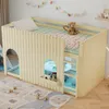 Flieks Etagenbett 90x200cm mit Led, Kinderbett Hausbett mit Produktbild-Vorschau 3