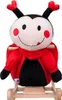 A plush ladybug rocking toy on a wooden base. Náhľad obrázku produktu