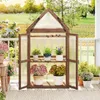 COSTWAY Serre de jardin à 3 étages avec toit ouvrant, Voir les images du produit 8
